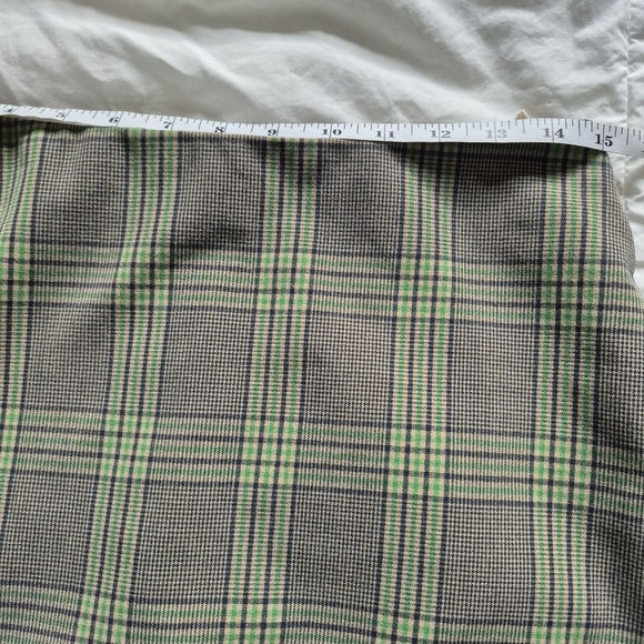 Aritzia Wilfred Renée A-line Plaid Mini Skirt Size 10 - Picture 10 of 12